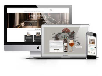 Screenshots von einer Premium Website auf einem Imac, MacBook und einem Iphone