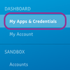 My Apps & Credentials Menü Eintrag